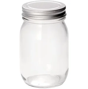 Factory 24oz 32oz Clear Wide Mouth Glass Mason Jar with Lids for Food Storage and Canning