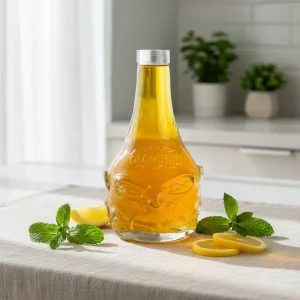 Factory 250 ml 500 ml 750 ml Marasca Slim Square Clear Glass Bottle for Oil Syrup Sauce Beverage Liquor with Metal Cork Caps