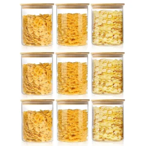 Factory 250ml 8.5oz High Borosilicate Glass Food Storage Jar with Bamboo Lid