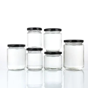 Factory 25ml 30ml 50ml 75ml 100ml 120ml 150ml Round Glass Jars with Metal Lids