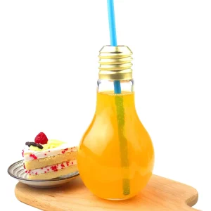 Factory 300ml 400ml 500ml Glass Beverage Bottles for Milk Tea, Cold Drinks, and Juice with Metal Cap