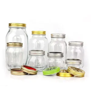 Factory Clear Glass Food Storage Jar with Lid