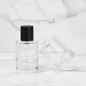 Factory Custom 100pcs Round Transparent Glass Perfume Bottles 50ml 100ml with Dropper Cap and Screen Printing