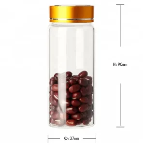 Factory Custom 90ml 1.6mm Food-Grade Glass Storage Jar with Aluminum Screw Lid