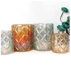 Factory Custom Candle Jars 12 oz 15 oz Luxury High Quality Decorative Amber Glass Candle Jar