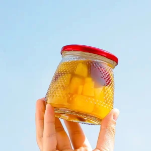 Factory Custom Embossed Glass Jars with Screw Lids