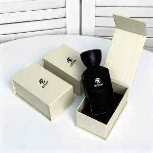 Factory Custom Empty Perfume Bottle 50ml 100ml Crimp Polished Matte Black Luxury Glass Bottle Box Black Cap Leak Proof