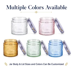 Factory Custom Frosted Amber Glass Candle Jars with Lids Candle Making Kits Small Empty Jars for Spices and Powder OEM ODM