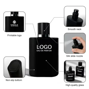 Factory Customized Black Fragrance Packaging 30ml 50ml 100ml Luxury Glass Black Perfume Spray Bottle and Custom Box
