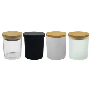 Factory Design Reusable Luxury Crystal White Glass Candle Jar Custom Logo Color Multiple Sizes Lid OEM ODM for Candle Making