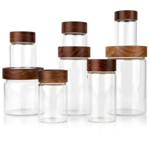 Factory Direct 1000ml High-Borosilicate Glass Container OEM Glass Canister for Dry Goods Storage