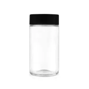 Factory Direct 145ml Round Glass Child-Resistant Squeeze Bottle Medicine Jar with Screen Printing Customization