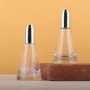 Factory Direct 15ml Thick-Bottom Transparent Conical Glass Dropper Bottle with Pump Sprayer for Wigs and Cosmetics