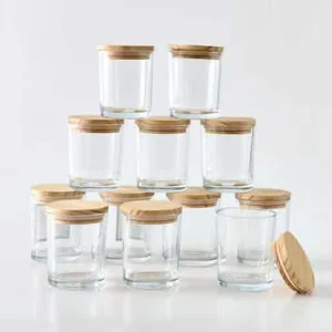 Factory Direct 300ml 10OZ Clear Thickened Glass Candle Jars Smooth Edge Design Candle Jars