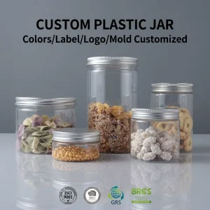 Factory Direct 400ml 500ml 600ml 800ml 1000ml Food-Grade Transparent PET Food Jar with Lid