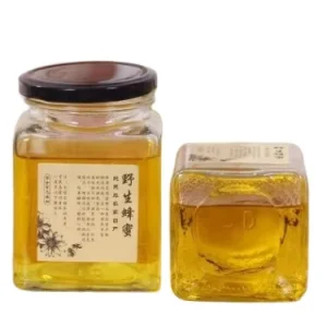 Factory Direct 50ml 100ml 500ml Empty Hermetic Square Food-Grade Lead-Free Honey and Spice Glass Jar with Metal Lid