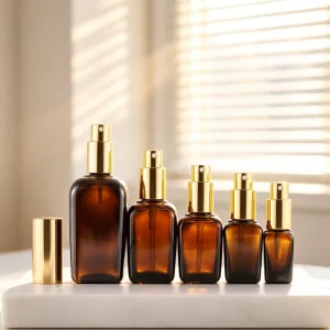 Factory Direct Amber Glass Perfume Spray Bottles Bulk Refillable Fine Mist Containers