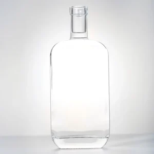 Factory Direct Beverage Empty Transparent Crystal Glass Bottles Large Capacity Glass Spirits Bottle with Custom Lid