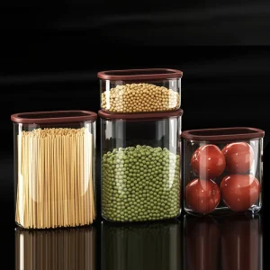 Factory direct Borosilicate Glass Airtight Storage Jars Perfect for Storing Coffee Tea Spices and Dry Goods