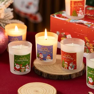 Factory Direct Christmas Multi-Scented Aromatherapy Candle Gift Box Souvenir Soy Wax Glass Cup Ornament