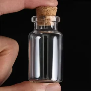 Factory Direct Clear Natural Cylinder Glass Wishing Drift Bottle 5ml 8ml 10ml 14ml 20ml with Cork