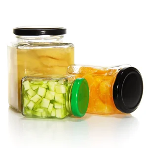 Factory Direct Clear Square Glass Food Storage Jar for Grains