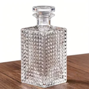 Factory Direct Crystal Glass Bottle for Whisky Brandy and Spirits with Sealed Dispenser and Storage Container