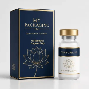 Factory Direct Custom Logo Gold Foil Matte Peptide Vial Box and Matching Label for 3ml Medicine Packaging