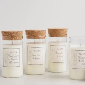 Factory Direct Cylinder 220ML Borosilicate Glass Candle Jar with Cork Lid