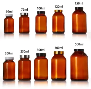 Factory Direct Eco-Friendly Glass Bottles 60ml-1000ml for Supplements Food Medicine Tablets and Syrup
