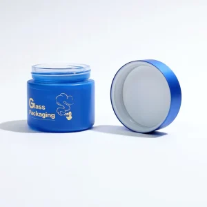 Factory Direct Empty Cosmetic Packaging Matte Frosted Glass Jars with Plastic Child-Resistant Lids