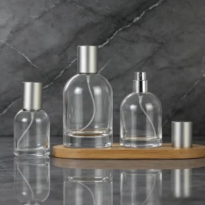 Factory Direct Empty Cylindrical Glass Perfume Bottles with Matte Finish Reusable Spray Pump and Cap