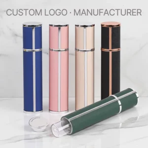 Factory Direct Glass Aluminum Matte Cylinder Empty Perfume Bottle 10ml Luxury Perfume Oil Pump Spray Mini Refillable Daily Carry