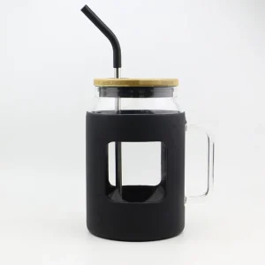 Factory Direct Glass Water Bottle with Silicone Sleeve