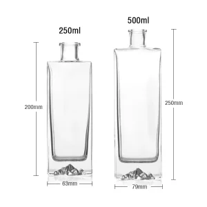 Factory Direct Sale Empty 250ml Transparent Glass Bottle Oil Glass Bottle