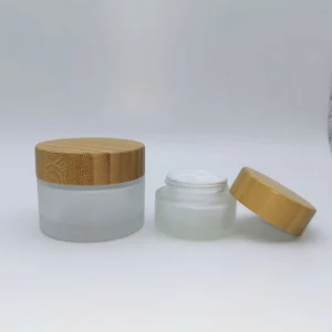 Factory Direct Sale Empty Round Cream Glass Jar Cosmetic Container Transparent Glass Jar