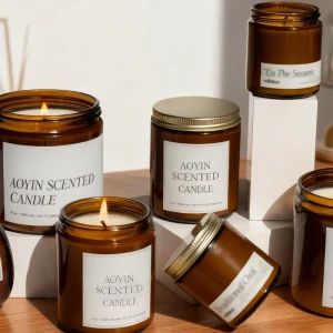 Factory Direct Soy Wax Aromatherapy Candles Glass Jar Candles Customizable and Aromatherapy Candles Christmas