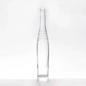 Factory Direct Transparent Crystal Glass Spirits Bottles with Custom Lid