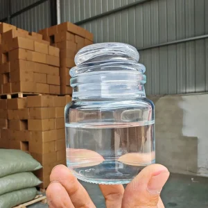 Factory Food Storage Candle Containers 12oz 350ml Glass Candy Jars With Mushroom Glass Lid for Cookie
