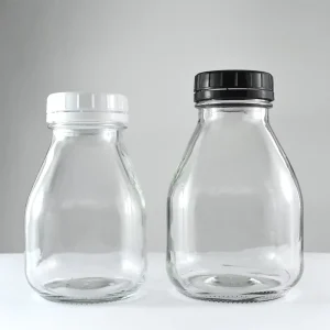 Factory Glass Bottles with Screw Plastic Lid for Fruit Wine Water and Juice