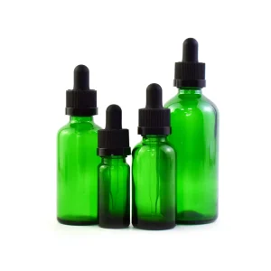 Factory Green Glass Dropper Bottle for Wide Application