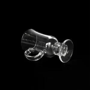 Factory Heat Resistant Borosilicate Glass Wine Cup Goblet with Handle Household Bar Drinking Glass