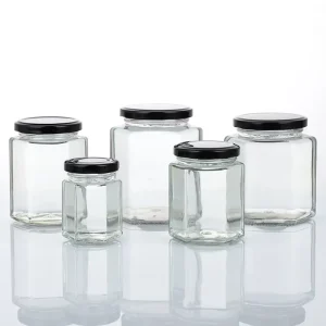Factory Hexagonal High-White Food-Grade Glass Canning Bottles for Pickles Beef Sauce and Chili Sauce