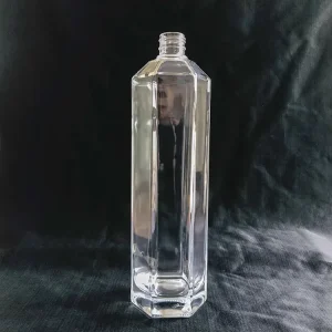 Factory-Made Hexagon 750ml Glass Vodka and Liquor Bottle