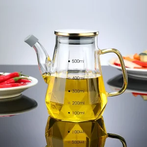 Factory New Diamond Style High Borosilicate Glass Oil Dispenser 500ml 700ml 900ml