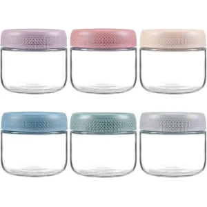 Factory Price 10 Oz Kitchen Use Glass Storage Jars with Airtight Lids Wide Mouth Minimalist Design Cylinder for Food