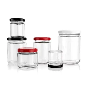 Factory Price 100ml 220ml 280ml 500ml Straight Side Round Glass Honey Jars With Twist Off Lids