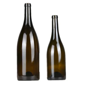 Factory Price 1500ml Antique Green Burgundy Glass Wine Bottle Burgundy Wine Bottle champagne Burgundy Empty Wine Glass Bottles