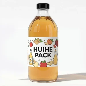 Factory Price 500ml 990ml Apple Cider Clear Cylinder Glass Vinegar Bottle With Food Grade Plastic Screw Cap Leak Proof