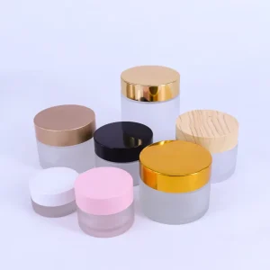 Factory Price 5g 10g 15g 20g 30g 50g Wide Mouth Matte Empty Facial Glass Cream Lotion Jar with White Black Gold Lid
